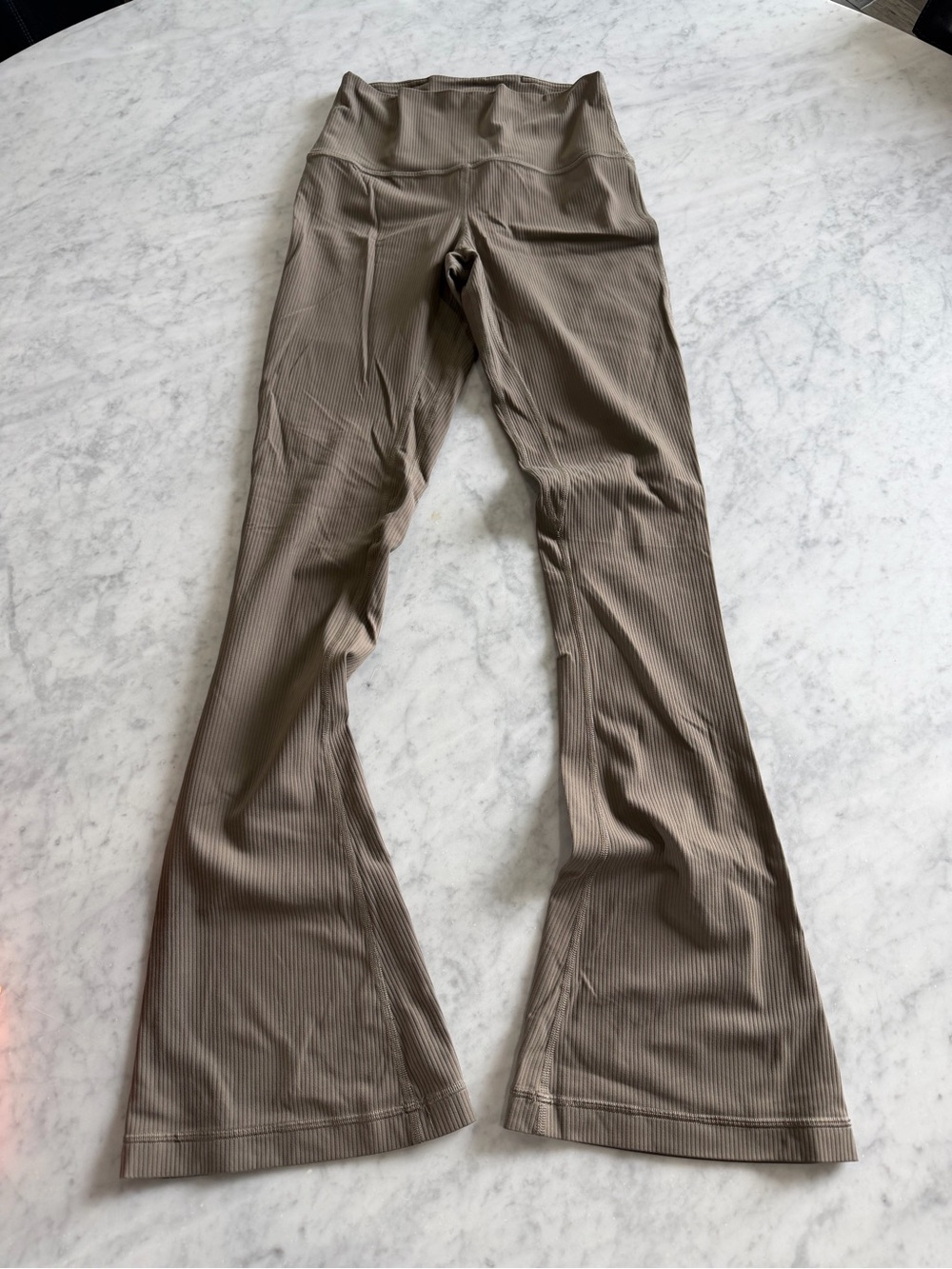 Lululemon Align Ribbed Mini Flare Pants Nomad Size 6 High Rise